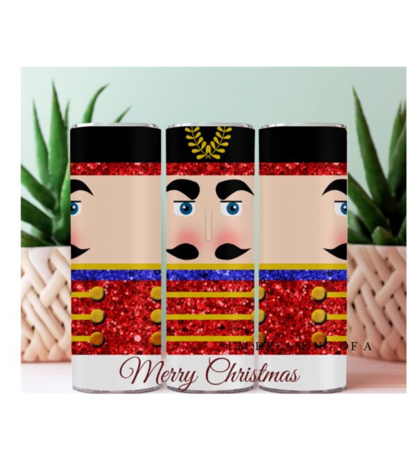 "Merry Christmas Soldier" 20oz Skinny Tumbler