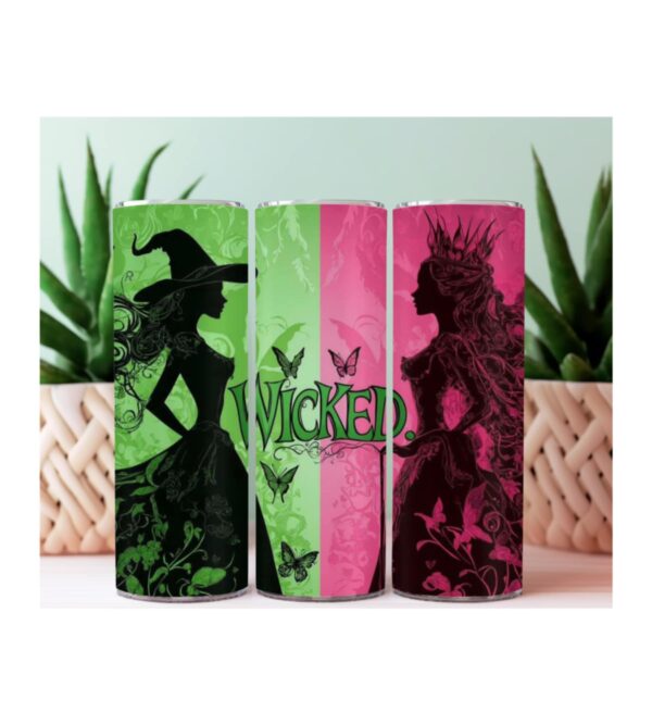 "Wicked Green & Pink" 20oz Skinny Tumbler