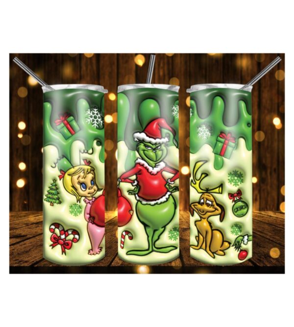 "Green Grinch Cindy Max" 20oz Skinny Tumbler