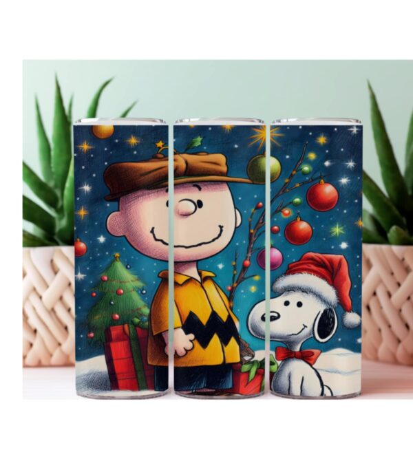 "Charlie Brown & Snoopy Christmas" 20oz Skinny Tumbler