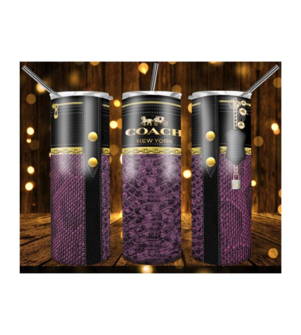 "Coach Purple Snake" 20oz Skinny Tumbler