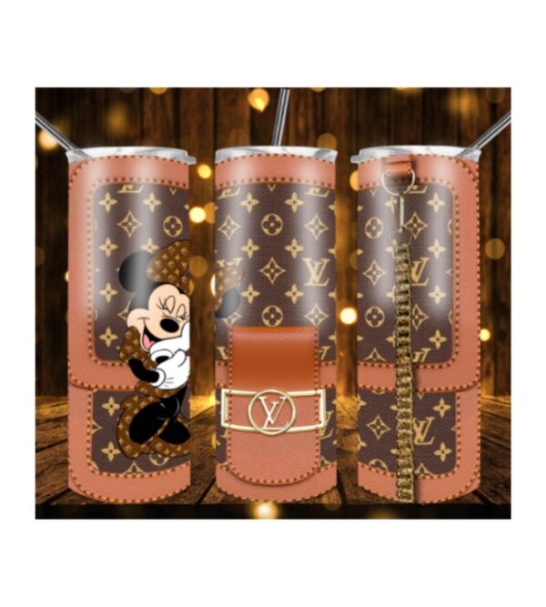 " Louis Vuitton Minnie Mouse Leather" 20oz Skinny Tumbler