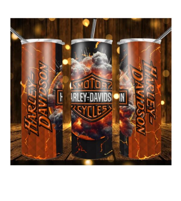 " Harley Davidson Smoke & Fire" 20oz Skinny Tumbler